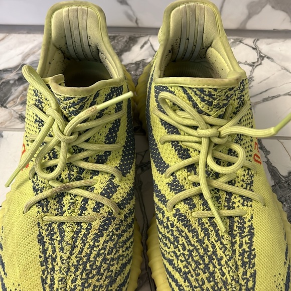 adidas Yeezy Boost 350 V2 'Semi Frozen Yellow' B37572 size US 11 - Picture 7 of 10